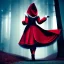 Placeholder: little red riding hood, by tim burton, cinematic lighting, Hyperrealism, 8k uhd, depth of field, photography, unreal engine, octane render, raytracing, cgi, lumen reflections, cgsociety, ultra realistic, volumetric fog, insanely detailed, intricate