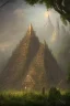 Placeholder: ancient pyramids in overgrown manhattan