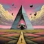 Placeholder: "PINK FLOYD" Album cover for "THE DIVISION BELL", by Wes Benscoter and Aeron Alfrey, surreal dystopia, mind-bending illustration, dramatic album art, weird horror