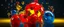 Placeholder: a high definition IMAGE detailing DEAD BUBBLES, PRIMARY COLORS, VIVID, VRAY