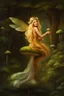 Placeholder: Fairy Princess, long blonde hair,long golden hair, Fairy crown ,fairy, fairy wings, flower crown,mushroom,sparkle,,Lilly of the valleys