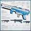 Placeholder: double internal page of the ASSEMBLY & DISASSEMBLY GUIDE FOR Futuristic Biometric Assault Rifle Blueprint Android Spec Sheets Diagrammatic Illustrations for androids, detailed instructions and diagrams