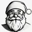 Placeholder: Line drawing of Santa clause on sketch paper,Bill Bell, smiling, portrait,