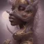 Placeholder: sango fantasy, fantasy magic, intricate, sharp focus, illustration, highly detailed, digital painting, concept art, matte, artgerm and paul lewin and kehinde wiley, masterpiece sexy lips Asian afro lips black African lady body mermaid Dragon head silver bright rain lady outer space pretty skull head