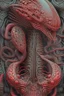 Placeholder: Alien organ ,hyper detailed, intricately detailed, illustration by darkred tones,