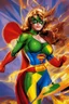 Placeholder: a series of pictures based on DC Comics Superheroes, amazing oil on canvas image of Chyna Laurer