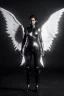 Placeholder: angel, demon, angel demon hybrid, half angel, half demon, black angel wings, white demon wings, black and white, balance, horns, armor, noble clothes, black and white armor, black and white clothes