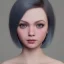 Placeholder: potrait girl look beautiful, eye looks blue, short hair, smile, 8k, rtx