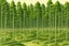 Placeholder: An olive green forest with tribal huts painted by Hashimoto Gaho