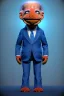 Placeholder: Waist up Portrait, joe Biden as muppet doll, Blue suit retro style, photo studio, blue background, unreal engine 5, concept art, art station, god lights, ray tracing, RTX, lumen lighting, ultra detail, volumetric lighting, 3d.