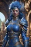 Placeholder: Photoreal bunga citra lestari blue triton ranger woman with blue scaled blue skin in ornate armor, 8k, high detail, smooth render, unreal engine 5, cinema 4d, HDR, dust effect, vivid colors