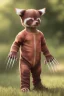 Placeholder: Wolverine toddler, full body, bokeh, hyper realistic