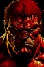 Placeholder: Red Hulk, Thing, black veins, yellow eyes