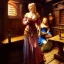 Placeholder: fullbody portrait 'beautiful face blonde massiveboobs medieval wench on tavern in medieval city',painting by gaston bussiere, greg rutkowski, yoji shinkawa, yoshitaka amano, tsutomu nihei, donato giancola, tim hildebrandt, oil on canvas, cinematic composition,sharp image, extreme detail,((fit full head inside picture)),32k