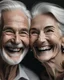 Placeholder: Beautiful gorgeous 50s mid age elderly senior model couple with grey hair laughing and smiling. Mature old man and woman close up portrait. Healthy face skin care beauty, skincare cosmetics, dental