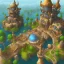 Placeholder: architecture concept in dofus，vertical view