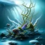 Placeholder: twisted magical foliage growing from icy waters