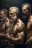 Placeholder: Jacopo Bassano 4K realistic high-detail photography of a full body group of handsome muscular gym bearded naked British guys, philosophic and trascendent, cosmic infinite influence, charles leickert, henry luyten, and walter leistikow impressionism paintings