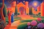 Placeholder: at night in the garden of the Palace of Good and Evil by artist "Tittynope",by artist "Georgy Kurasov"