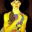 Placeholder: retrato de mujer bella con estilo de Gustav Klimt