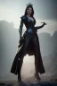 Placeholder: Sandra Bullock as evil queen in black leather gown, cleavage, angry, dominaneering, stern look unreal 5, octane render,cinema4d, dynamic lighting, dramatic lighting, 4k, redshift render, highly detailed, hyper realistic