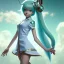 Placeholder: Anime art of beautiful Hatsune miku with beautifel legs by artgerm, ross tran, magali villeneuve, Greg Rutkowski, Gil Elvgren, Alberto Vargas, Earl Moran,, Art Frahm, Enoch Bolles