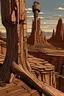 Placeholder: Thor’s Hammer at Bryce Canyon National Park in the style of a wood carving