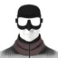 Placeholder: Avatar of a man wearing a black half ski mask and aviator glasses