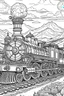 Placeholder: Generare una pagina da colorare con treni a vapore, come locomotive con diverse configurazioni di ruote (ad esempio, 4-4-0, 2-6-2) e stili (ad esempio, vintage, fantasy, futuristico). Incorporare i treni in paesaggi diversi e accattivanti, città, tra cui, ma non solo: Scene di campagna con dolci colline e prati. Ambienti urbani con stazioni ferroviarie, paesaggi urbani e ponti. Scene costiere con fari e viste sull'oceano. Sfondi campagna toscana