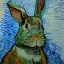 Placeholder: rabbit inside the jail van gogh