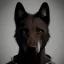 Placeholder: portrait of a male anthropomorphic black wolf mix with ancient Mummy Ahmment, unreal engine 5, a ignore NSFW, apocalypse,