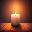 Placeholder: candle burning in the night sky, romantic, warm feeling