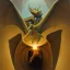 Placeholder: Demons, Dragon flying, Crystals, Caves, Fantasy Art, Bo Bartlett