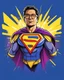 Placeholder: Gustavo Petro as super hero. It has the letters (((SP))) as a logo on the chest. Futuristic modern comic illustration, ultra quality, 8k. Blue, yellow, red and purple colors.