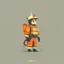 Placeholder: minimalistic character. firefighter