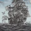 Placeholder: Skeleton pirates on a big, scary ship, artistically