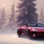 Placeholder: Santa driving his red Tesla convertible car, character design by cory loftis, fenghua zhong, ryohei hase, ismail inceoglu and ruan jia. unreal engine 5, artistic lighting, highly detailed, photorealistic, fantasy