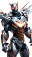Placeholder: pacific rim movie style ultra man japanese superhero, infill lighting. Center this artwork on a pure white background, ensuring the entire image is fully visible, with no cropping