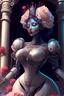 Placeholder: robotic women, flowers, dance, castle, dress, avatar, close up, crown, real lips, queen, diva, curvy hips, full length big nose