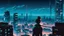 Placeholder: Clear Focus, High resolution, Cyberpunk skyline, comic style