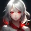 Placeholder: girl anime white hair red eyes