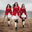 Placeholder: Multiple Female redcoats wearing thigh high boots and short white skirts on the battlefield