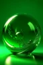 Placeholder: large and small glass balls figure swirling on the air anв glass bubble, calming nerves, relaxation, light shades, green tint background