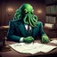 Placeholder: Cthulhu is an attorney preparing a contract.