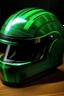 Placeholder: motorcycle helmet, green fkakes dye, pinstraiping glowers