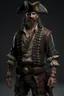 Placeholder: pirate, realistic style, full figure frontal view, no beard and hair