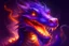 Placeholder: generate a picture of a dragon that is cute and purple and fire is coming out of his mouth.