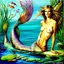 Placeholder: art by Patrick Woodroffe, A naturist mermaid