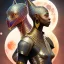 Placeholder: sango fantasy, fantasy magic, intricate, sharp focus, illustration, highly detailed, digital painting, concept art, matte, artgerm and paul lewin and kehinde wiley, masterpiece Asian black panther Egyptian pyramid silver space lady space blood moon galaxy