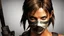 Placeholder: lara croft from tomb raider half face masked